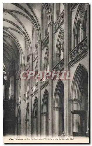 Cartes postales Coutances la Cathedrale Triforium de la Grande Nef
