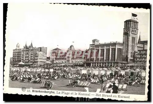 Cartes postales Blankenberghe la Plage Ideale et le Kursaal