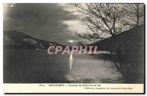 Ansichtskarte AK Gerardmer Coucher de Soleil sur le Lac