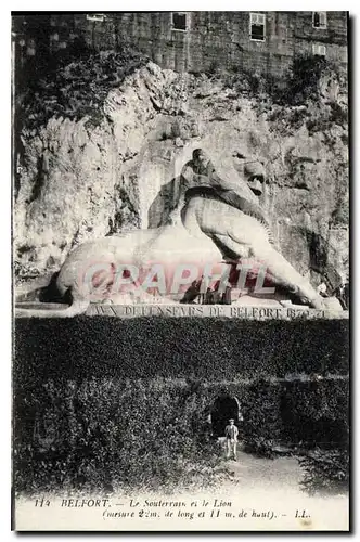 Cartes postales Belfort le Souterrain et le Lion