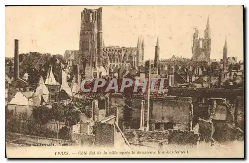 Ansichtskarte AK Ypres Cote Est de la Ville apres le deuxieme Bombardement