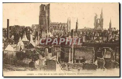 Cartes postales Ypres Cote Est de la Ville apres le deuxieme Bombardement
