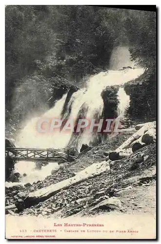 Cartes postales Les Hautes Pyrenees Cauterets cascade de Lutour ou de Pises Arros