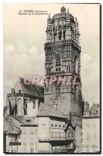 Ansichtskarte AK Rodez Aveyron Clocher de la Cathedrale