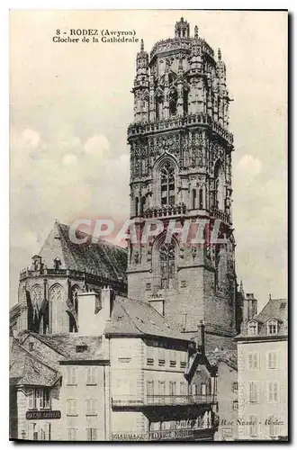 Cartes postales Rodez Aveyron Clocher de la Cathedrale