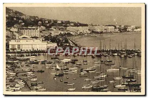 Ansichtskarte AK Cote d'Azur Cannes Alpes Maritimes vue generale sur le Port le Casino et les Hotels Bateaux