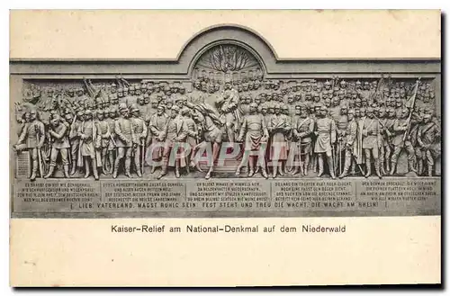 Cartes postales Kaiser Relief am National Denkmal auf dem Niederwald
