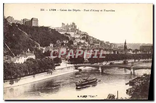 Ansichtskarte AK Lyon Caisse des depots Pont d'Ainay et Fourviere