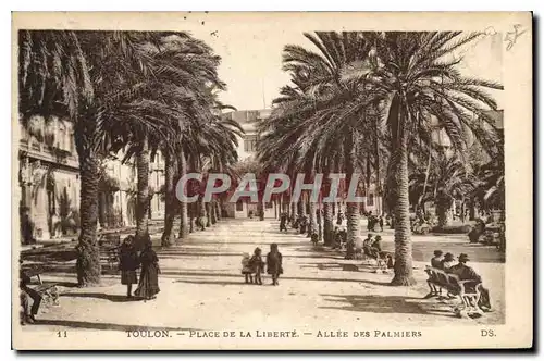 Cartes postales Toulon Place de la Liberte Allee des Palmiers