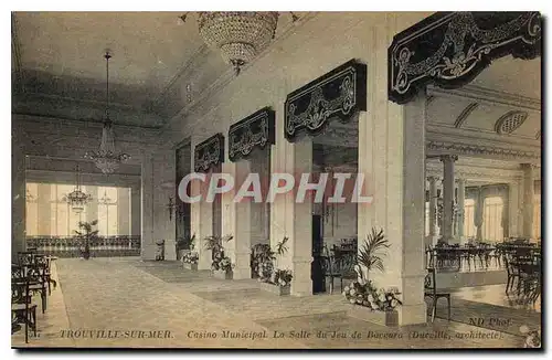 Cartes postales Trouville sur Mer Casino Municipal la Salle du jeu de Baccara