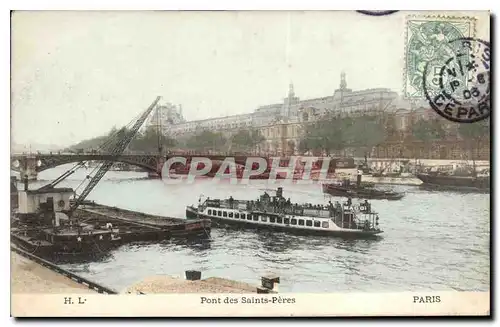 Ansichtskarte AK Paris Pont des Saints Peres Bateaux Peniches