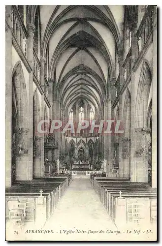 Cartes postales Avranches l'Eglise Notre Dame des Champs la Nef