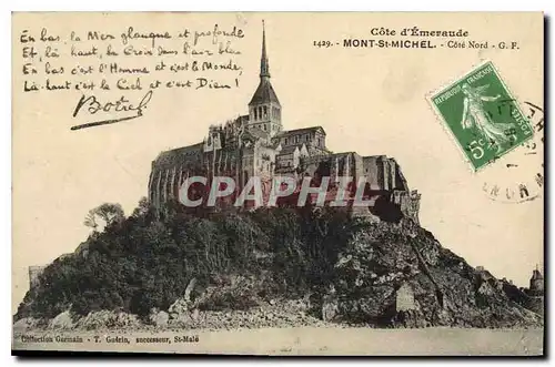 Cartes postales Cote d'Emeraude Mont St Michel Cote Nord Botrel
