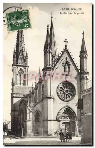 Cartes postales La Delivrande la Basilique le Portail