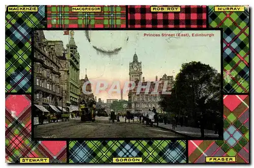 Cartes postales Princes Street East Edinburgh Mackenzie Macgregor Rob Roy Murray Stewart Gordon Fraser