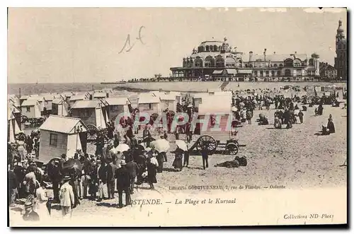 Ansichtskarte AK Ostende la Plage et le Kursaal