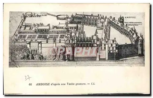 Ansichtskarte AK Amboise d'apres une Vieille Gravure