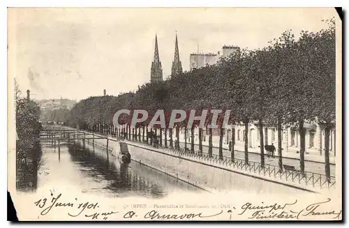 Ansichtskarte AK Quimper Passerelles et boulevards de l'Odet