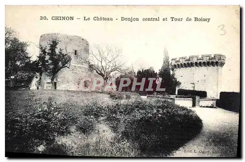 Ansichtskarte AK Chinon le Chateau donjon central et Tour de Boissy