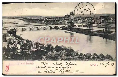 Cartes postales Tours vue generale