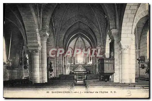 Cartes postales Savonnieres I et L Interieur de l'Eglise