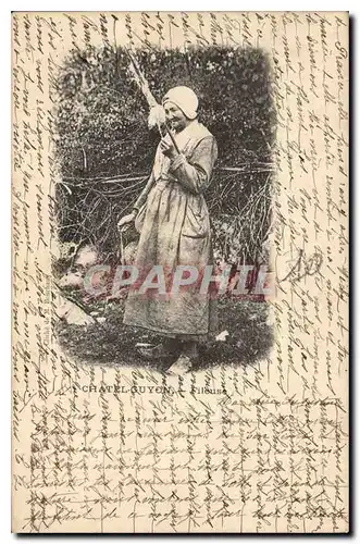 Cartes postales Chatel Guyon Fileuse Folklore