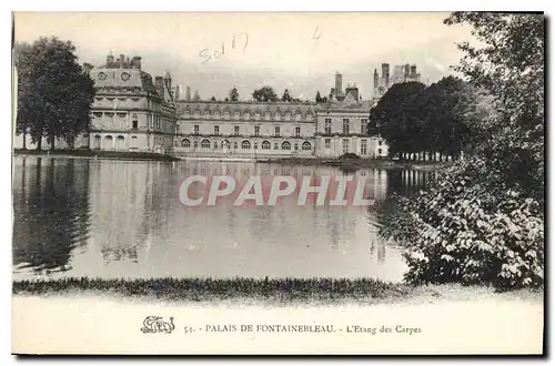 Ansichtskarte AK Palais de Fontainebleau l'Etang des Carpes