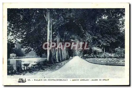 Cartes postales Palais de Fontainebleau Jardin Anglais Allee de Sully