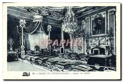 Cartes postales Palais Fontainebleau Salle du Trone