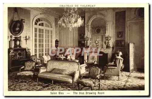 Cartes postales Chateau de Valencay Salon Bleu
