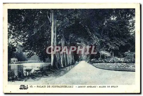 Ansichtskarte AK Palais de Fontainebleau Jardin Anglais Anglais Allee de Sully