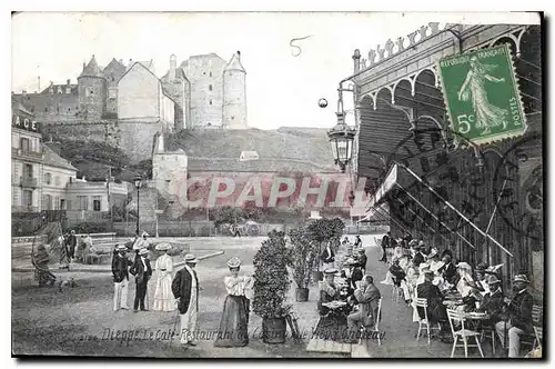 Cartes postales Dieppe le Cafe Restaurante et Casino de chateau