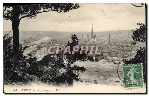 Cartes postales Rouen vue generale