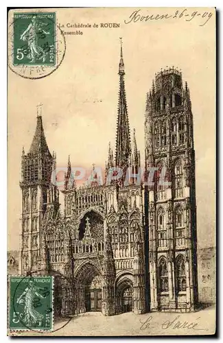 Ansichtskarte AK La Cathedrale de Rouen Ensemble