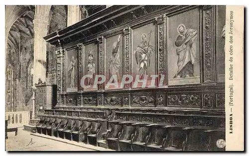 Cartes postales Lisboa Portugal Detalhe do Coro dos Jeronymos