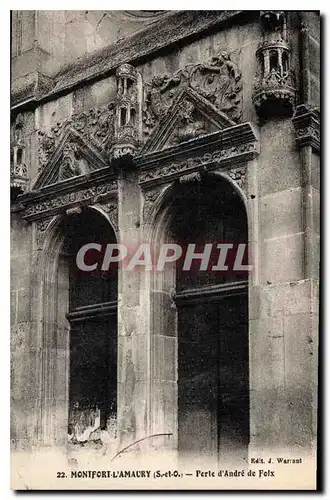 Ansichtskarte AK Montfort l'Amaury S et O Porte d'Andre de Foix