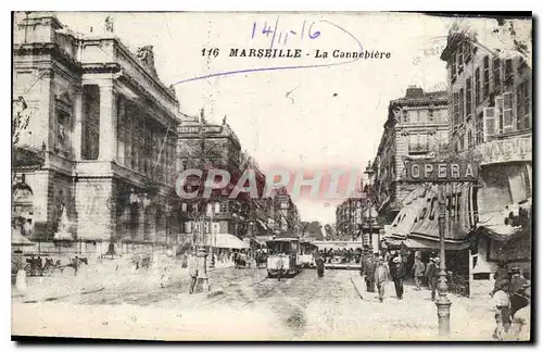 Cartes postales Marseille la Cannebiere