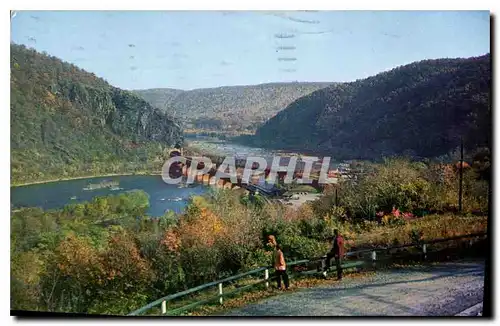 Ansichtskarte AK Harper's Ferry West Virginia where Three States Meet