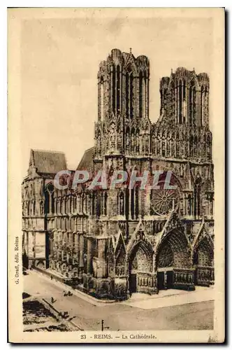 Cartes postales Reims la Cathedrale