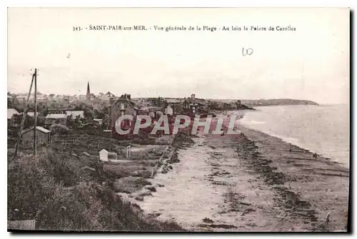Cartes postales Saint Pair sur Mer vue generale de la Plage au loin la Pointe de Carolles