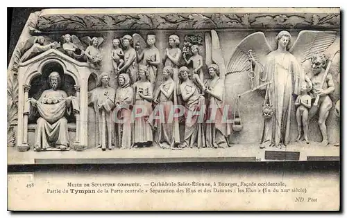 Cartes postales Musee de Sculpture Companer Cathedrale Saint Etienne a Bourges facade occidentale