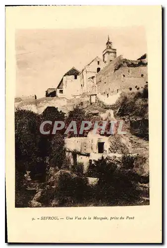 Cartes postales Sefrou Une vue de la Mosquee prise du Pont