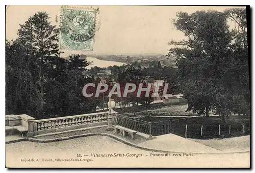 Ansichtskarte AK Villeneuve Saint Georges Panorama vers Paris