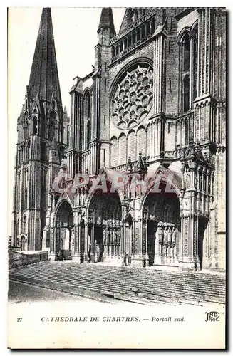 Cartes postales Cathedrale de Chartres Portail Sud