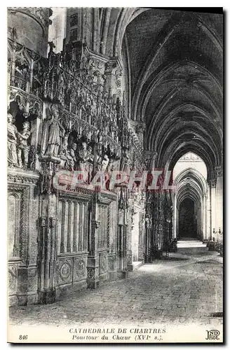 Cartes postales Cathedrale de Chartres Pourtour du Choeur XVIs