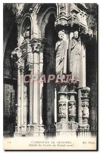 Ansichtskarte AK Cathedrale de Chartres Detail du Porche du Portail nord