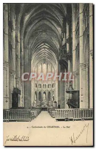 Cartes postales Cathedrale de Chartres La Nef