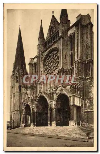 Cartes postales Chartres Eure et loir Le Portail Sud et la Vieille Tour