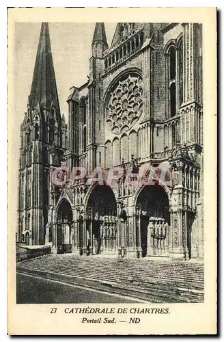 Cartes postales Cathedrale de Chartres Portail Sud