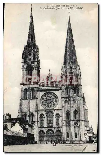 Cartes postales Chartres E et L La Cathedrale du XII au XVI siecle